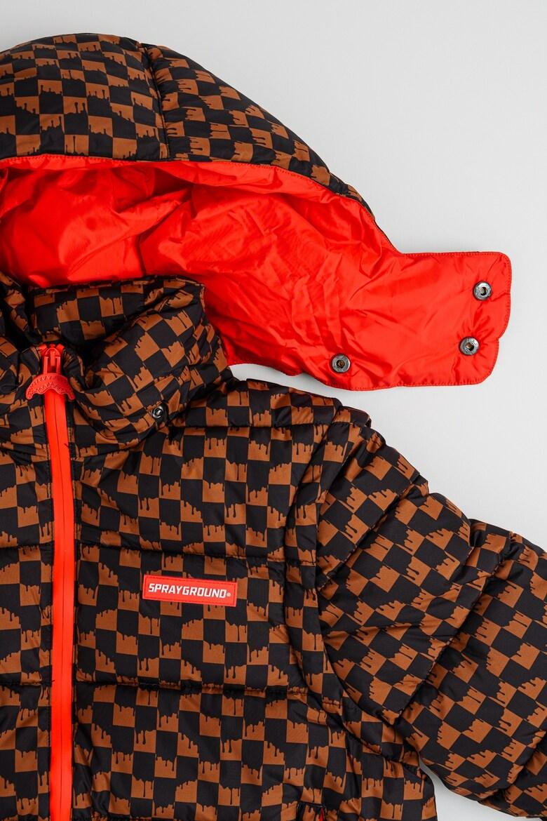 DRIP CHECK DETACH SLEEVE DOWN JKT J SPY1300/BROWN SPRAYGROUND