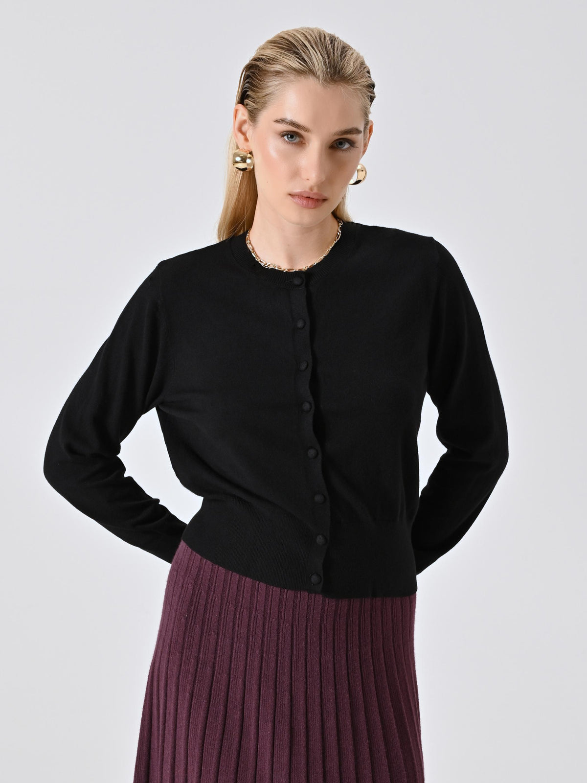 ALPH TE25-315 CARDIGAN BOTTONI 