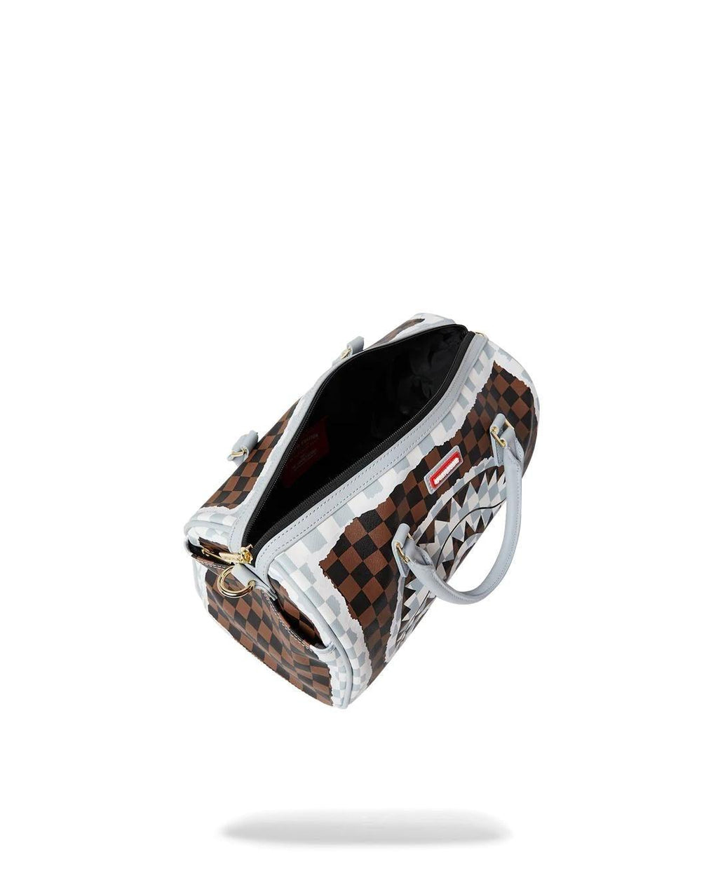 CREAM BROWN TEAR CHECK MINI UDUFFLE 910D8293NSZ/BROWN SPRAYGROUND