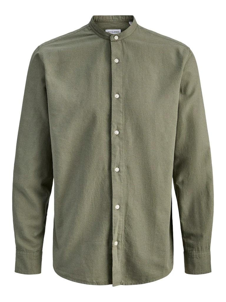 JJEBREEZE LINEN BLEND BAND SHIRT L/S SN 