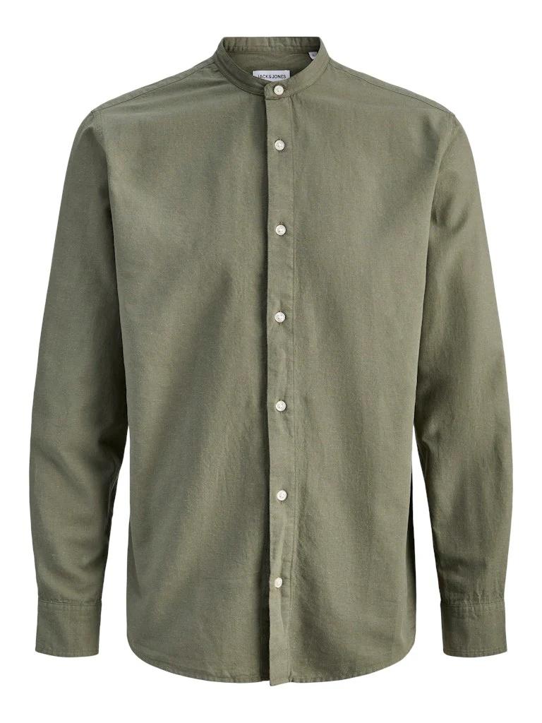 JJEBREEZE LINEN BLEND BAND SHIRT L/S SN 