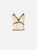 PINKO CANAZEI TOP TWILL FLUIDO