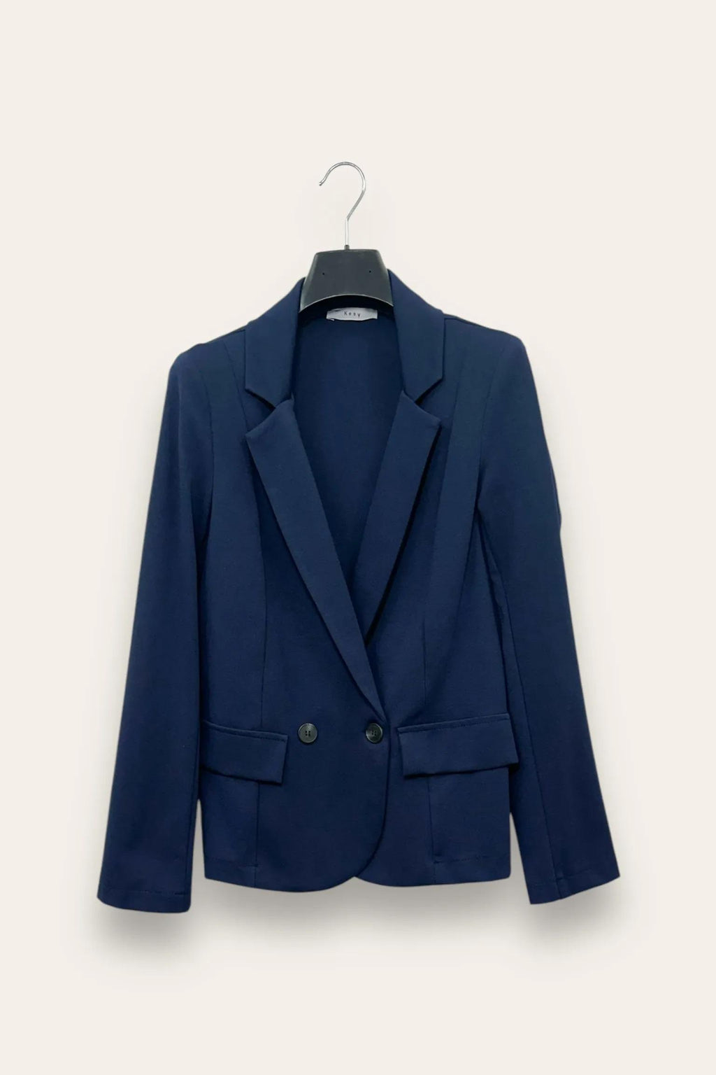 Giacca sciancrata punto milano AM-10663-AM-8050/Blu LOVEme