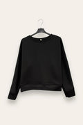 Scuba sweatshirt with satin trim
