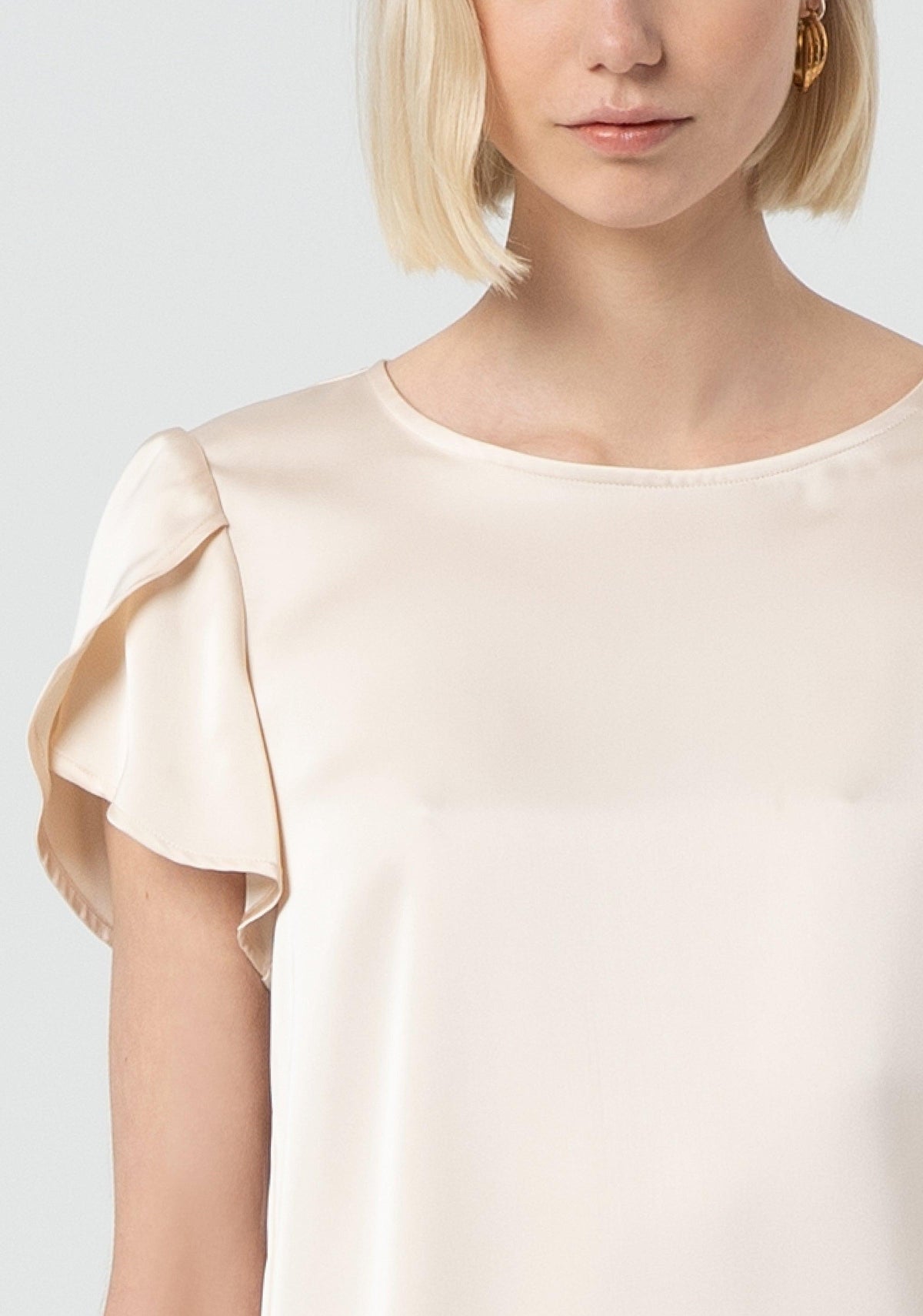 BUTTERFLY SLEEVES BLOUSE SAND 