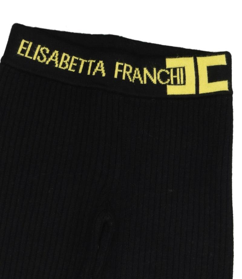 LEGGINGS VISCOSA CON LOGO JACQUARD EFPA261 C FL040/D535 ELISABETTA FRANCHI La Mia Bambina