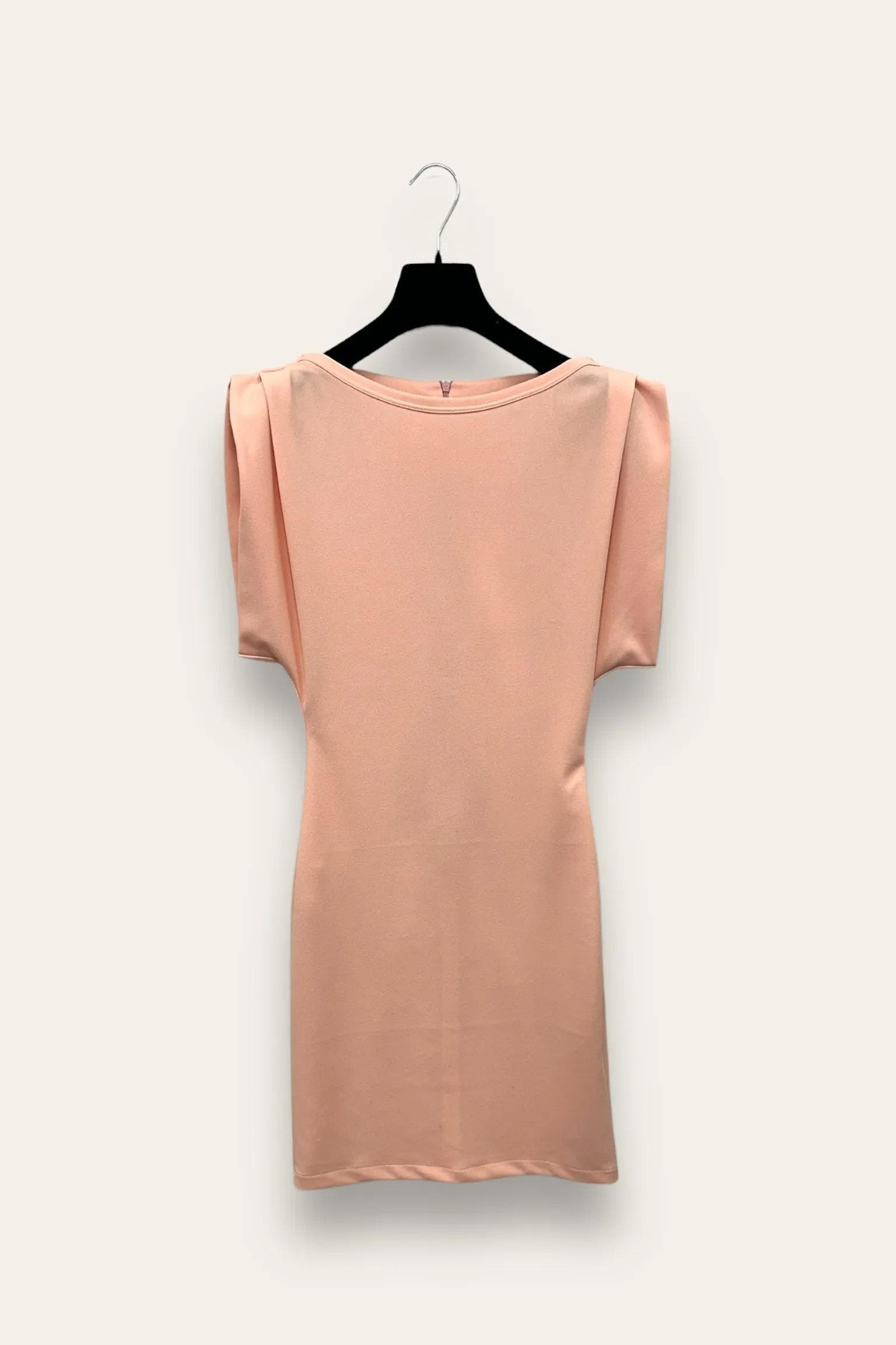 Abito tubino sagomato in crepe, zip sulla schiena 