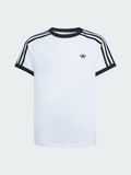 3 STRIPE TEE        WHITE/BLACK 