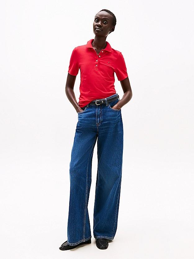 1985 SLIM PIQUE POLO WW0WW43225/XLG TOMMY HILFIGER