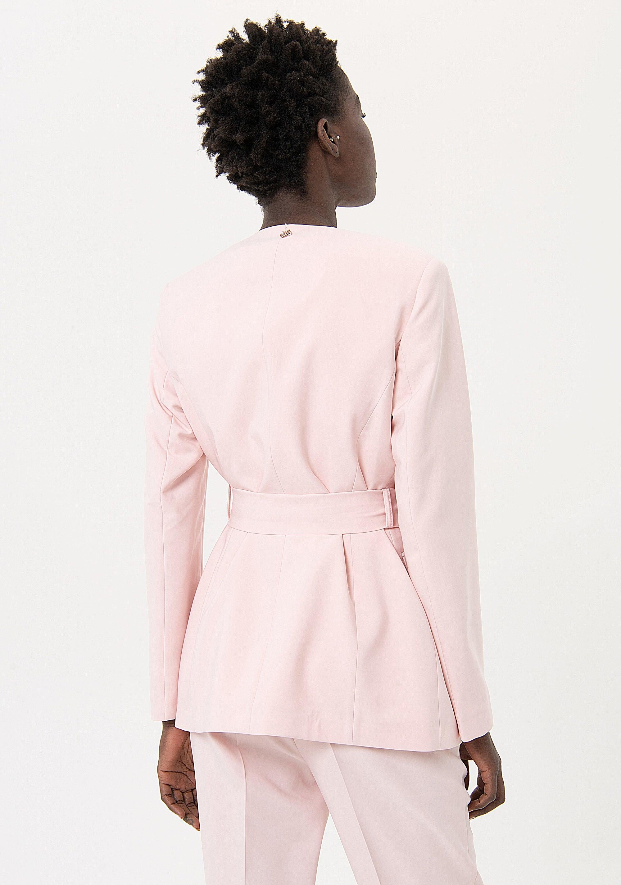 TAILOR JACKET WITH BELT ROSE 
