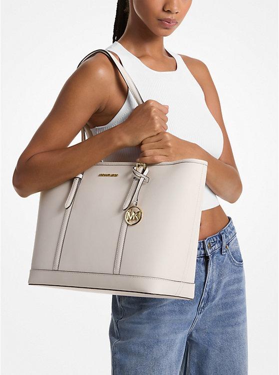 LG TZ SHLDR TOTE LEATHER 35F0GTVT9L/LT CREAM MICHAEL KORS