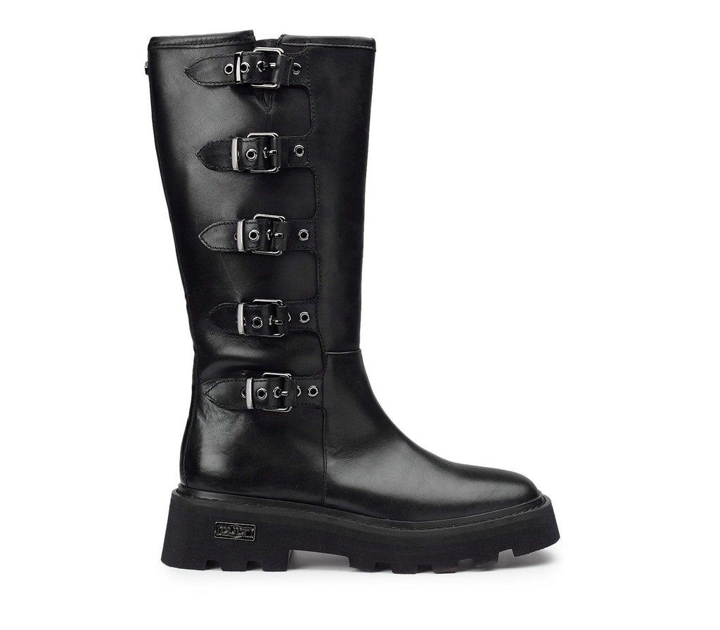 SKIN 3984 BOOT W LEATHER BLACK 