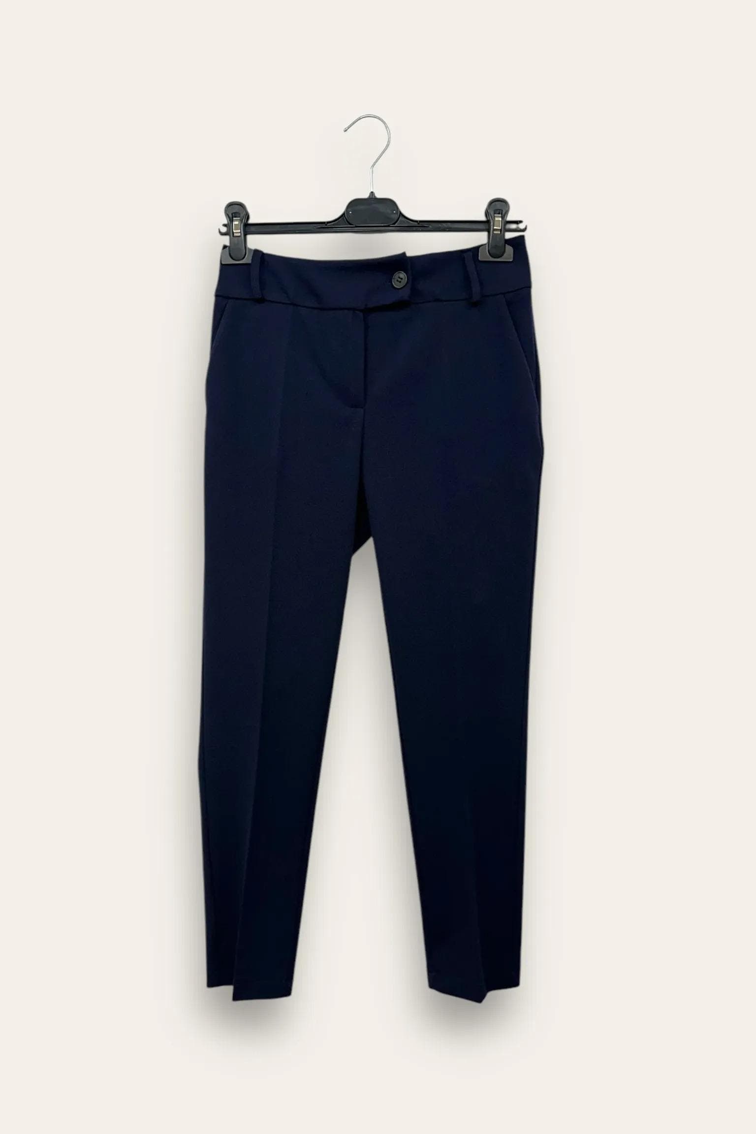 Pantalone a sigaretta in crepe AM-10661-AM-8042/Blu LOVEme