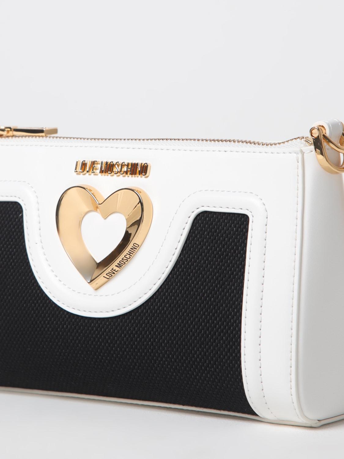 BORSA CANVAS NERO+PU BIANCO 