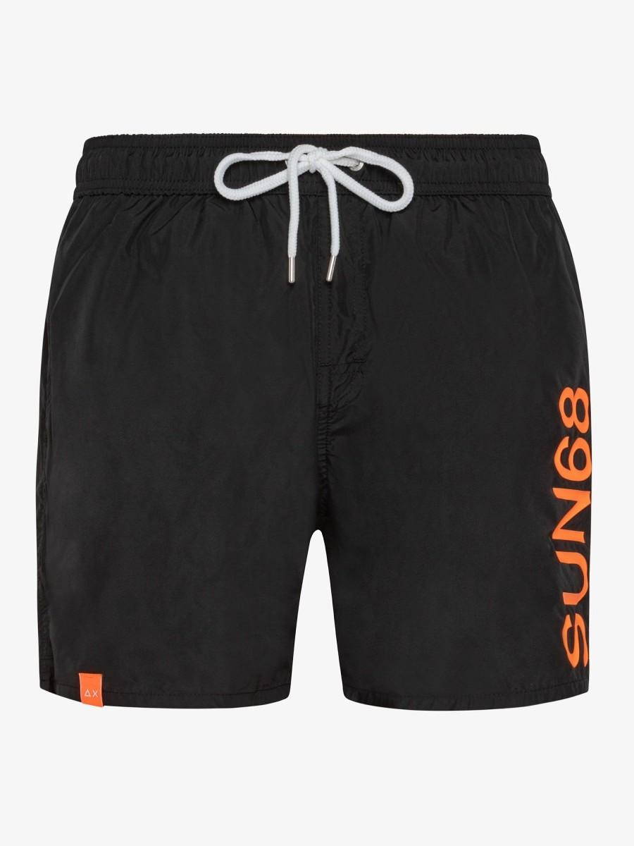 SWIM PANT WITH MACRO LOGO ON FRONT 