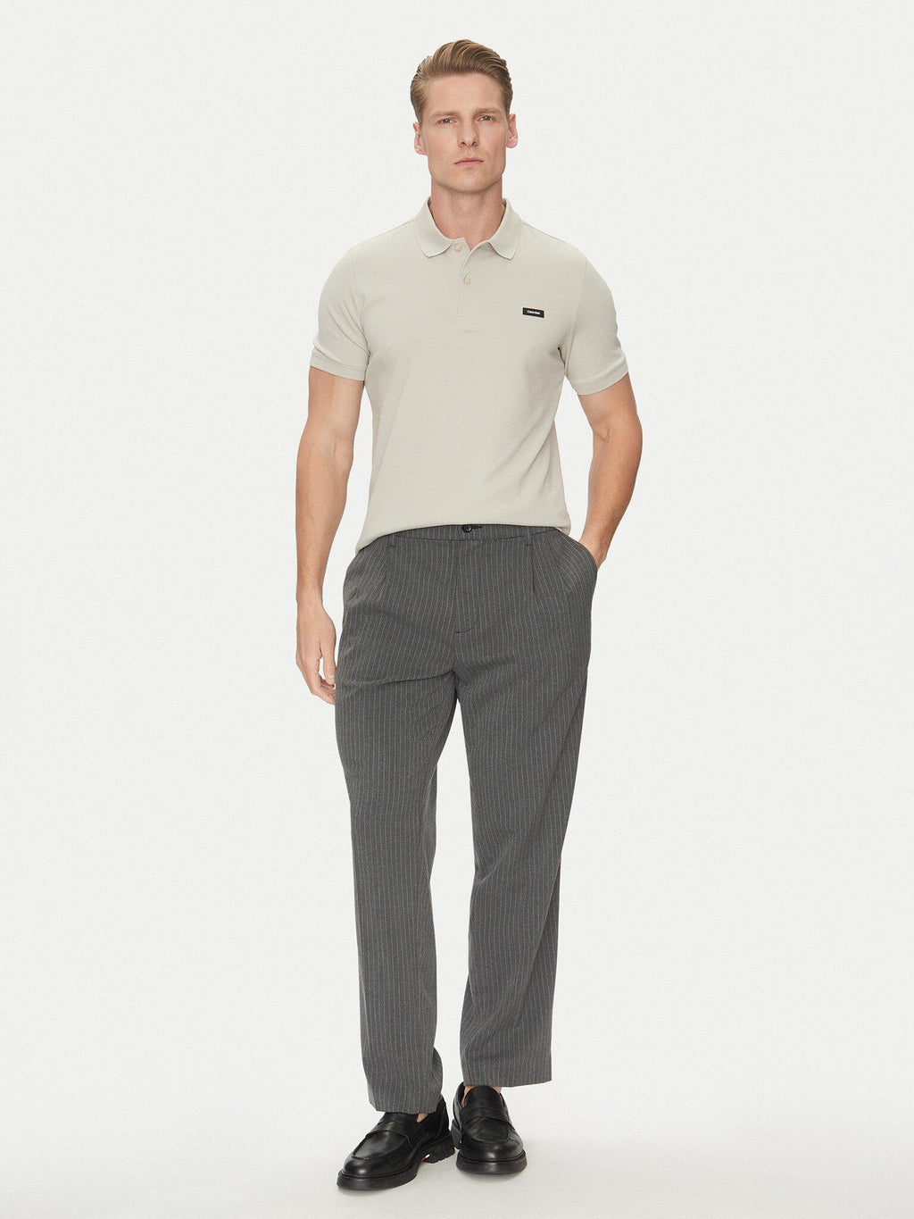 STRETCH PIQUE SLIM P K10K111196/PBQ CALVIN KLEIN