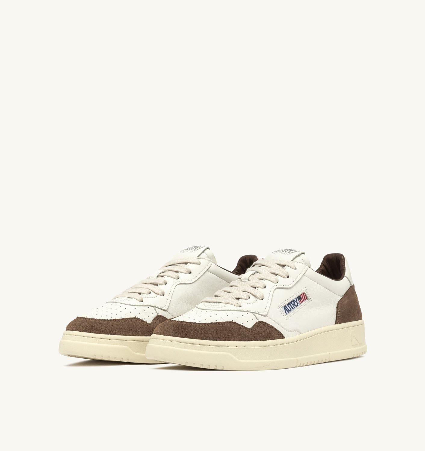 Sneakers Medalist basse in pelle bianca con inserti in suede 