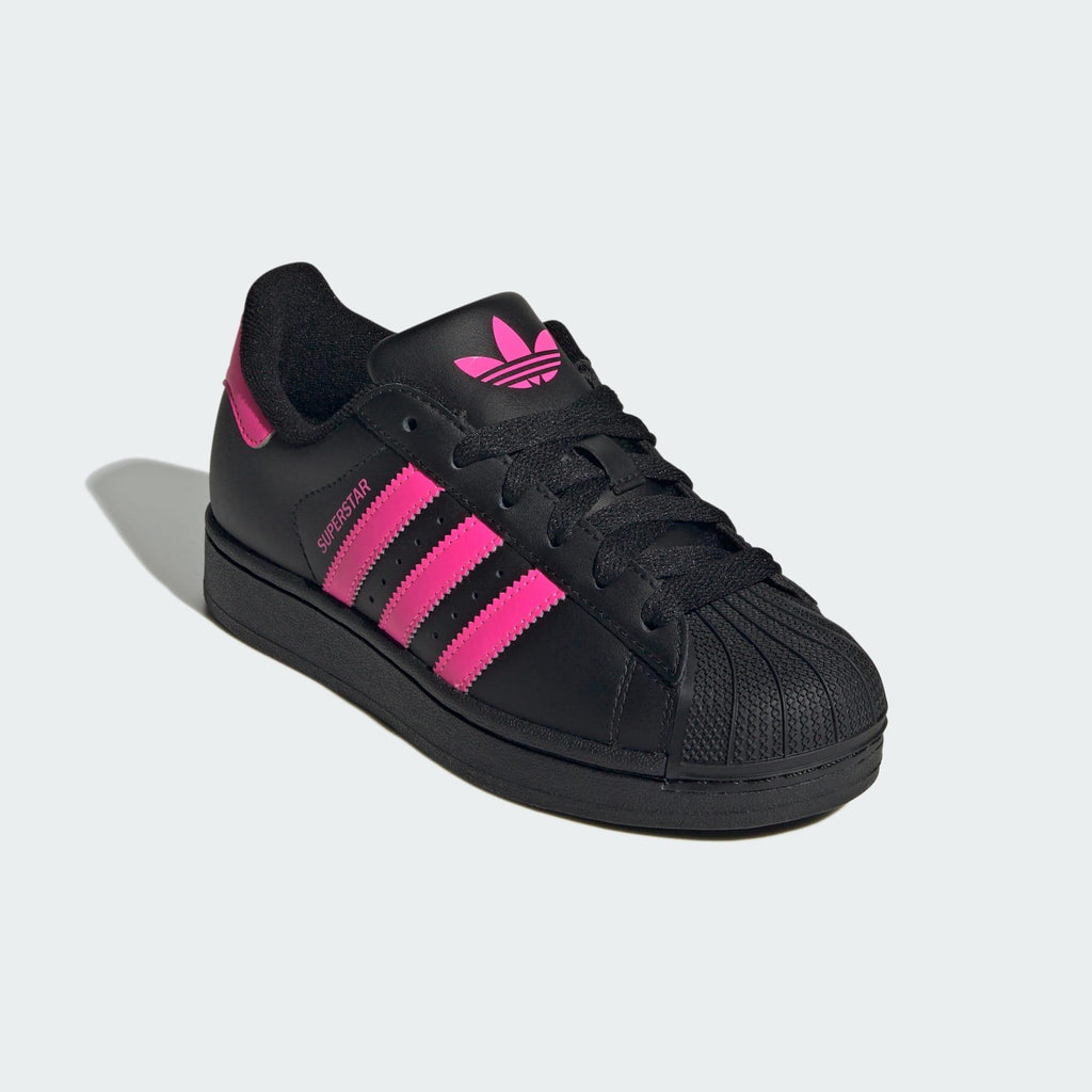 SUPERSTAR II J      CBLACK/LUCPNK/CBLACK 