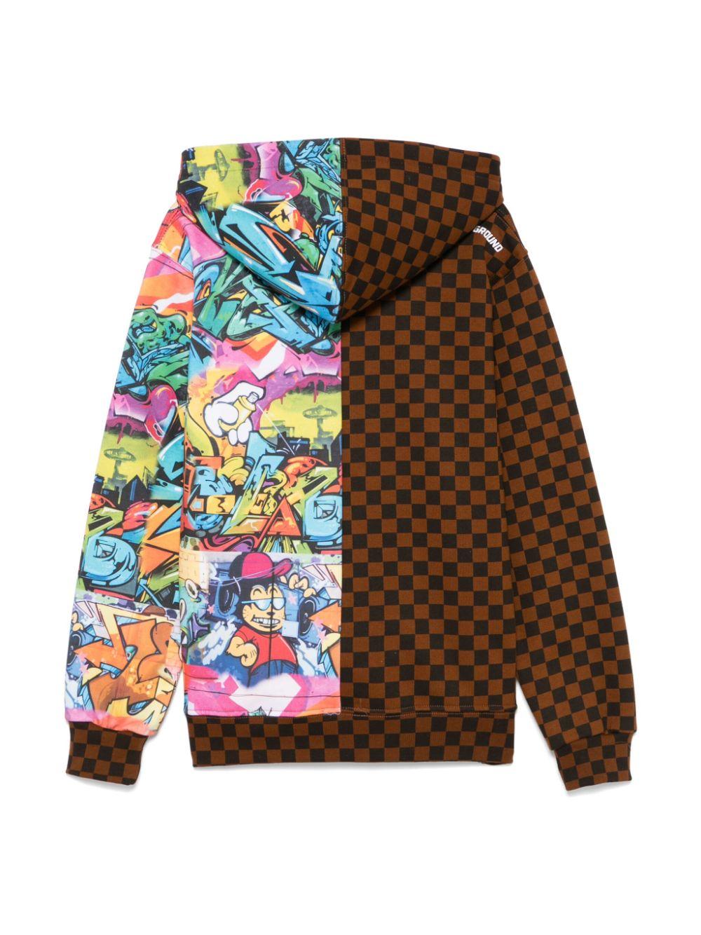 BEAR DONT CARE SPLIT HOODIE SPY1131/BROWN SPRAYGROUND