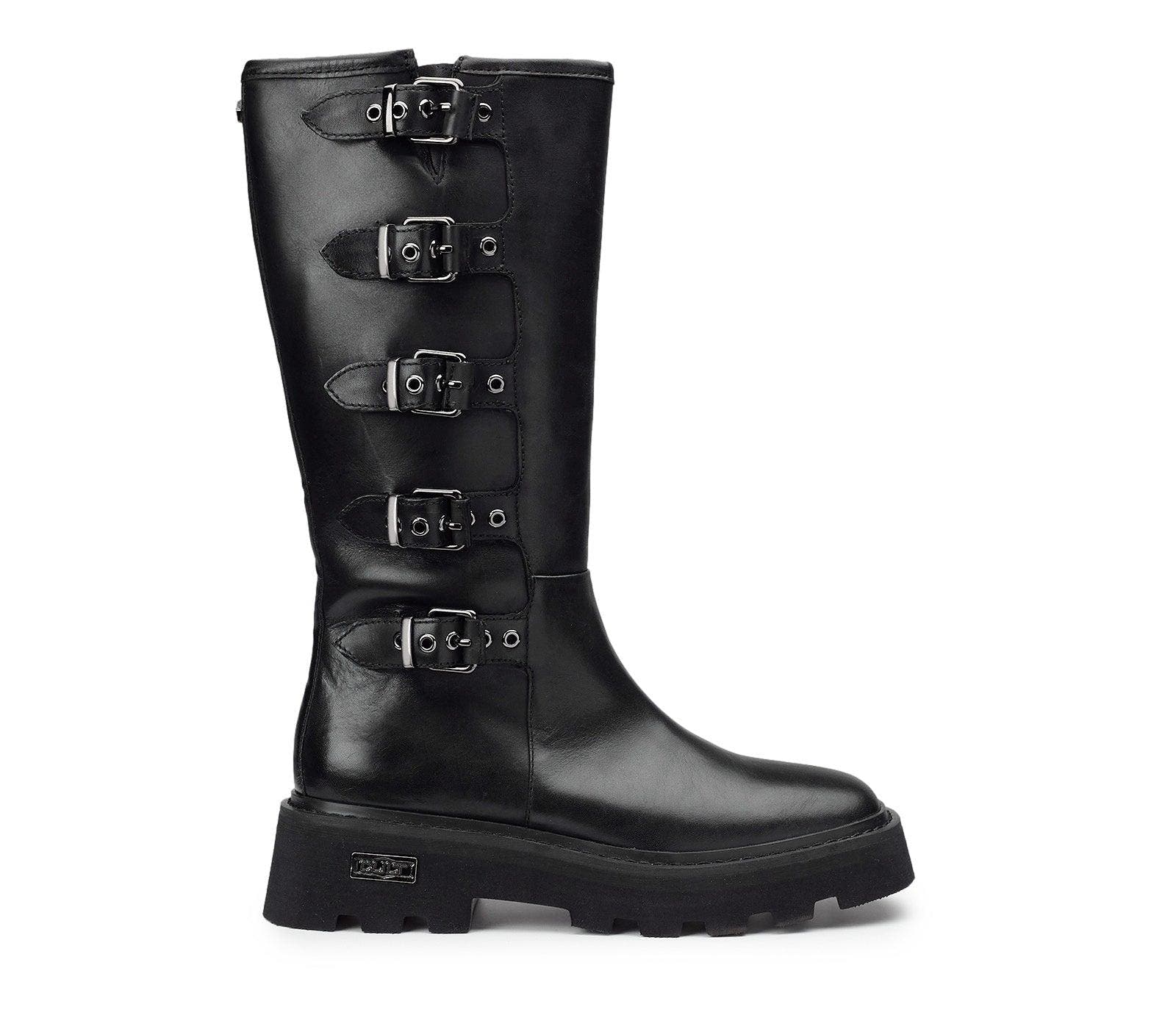 SKIN 3984 BOOT W LEATHER BLACK 