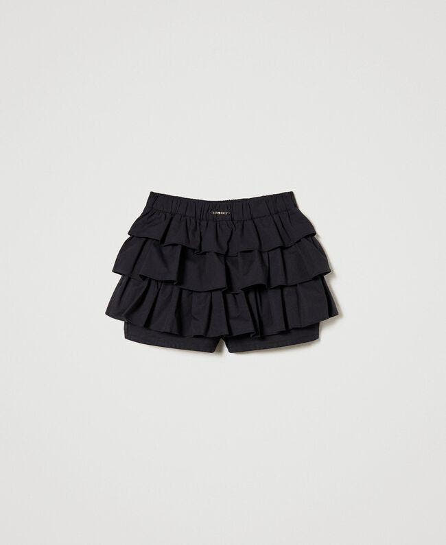 GONNA/PANTALONE IN POPELINE CON BALZE 