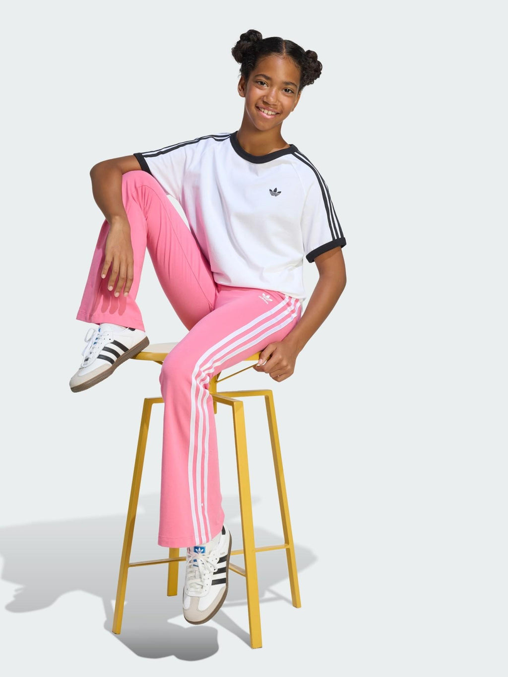 3 STRIPE TEE        WHITE/BLACK 