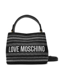 BORSA CANVAS NERO+PU NERO 