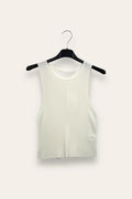 Ribbed crew neck tank top