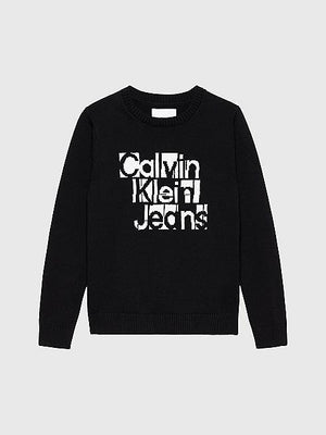 CALVIN KLEIN JEANS INST. GRID GRAPHIC SWEATER