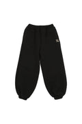 JOGGERS IN FELPA EMBOSSED CON PLACCA EF NERO 