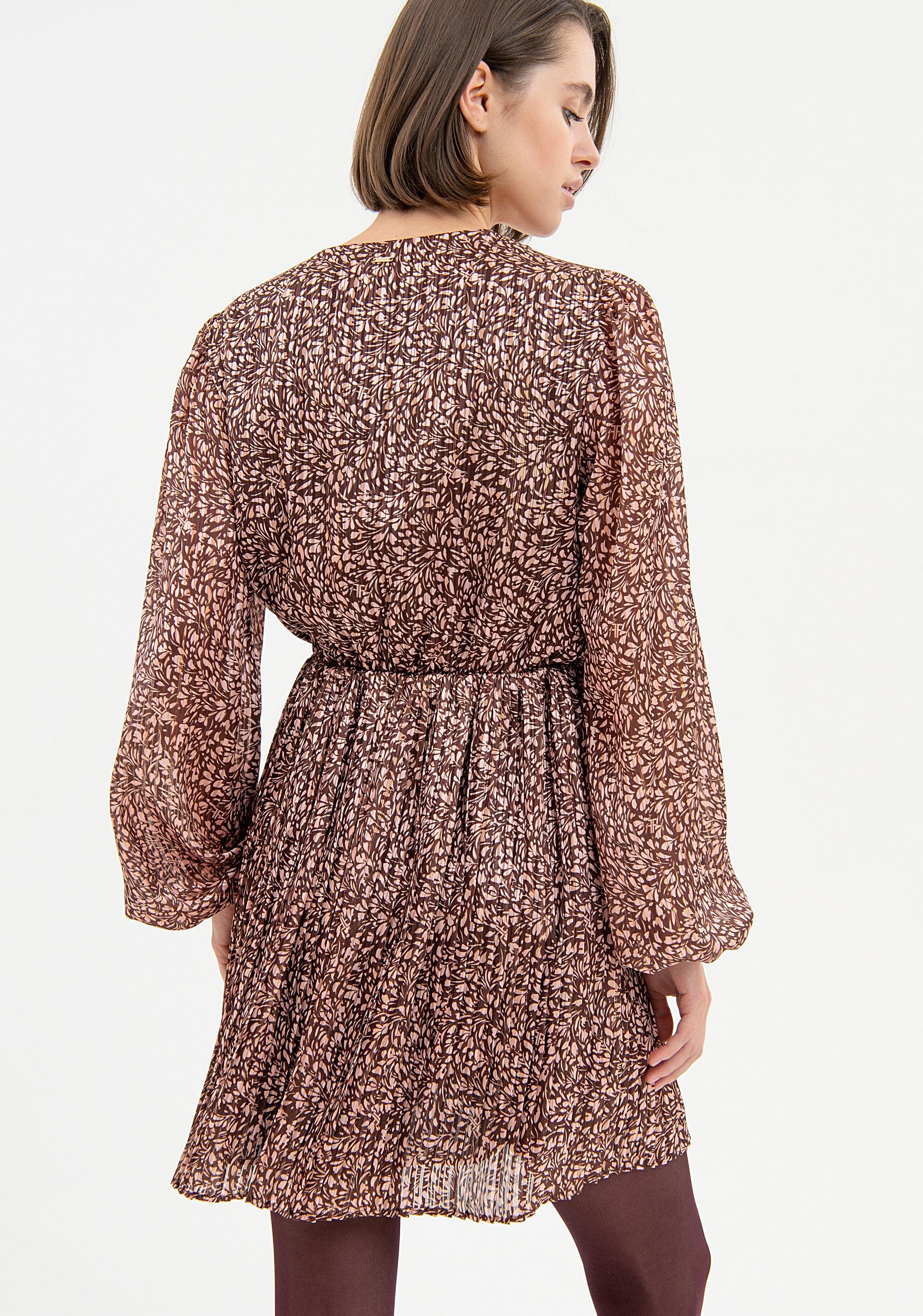 SHORT DRESS PRINT BROWNPOWDER 