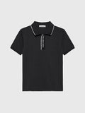 INTARSIA LOGO PIQUE POLO 
