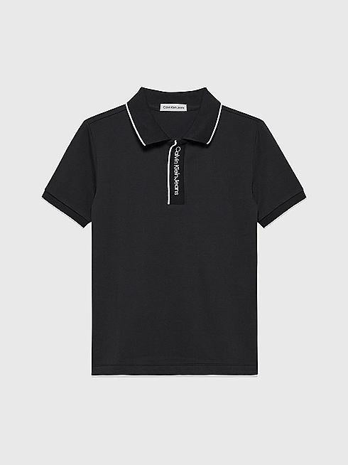INTARSIA LOGO PIQUE POLO 