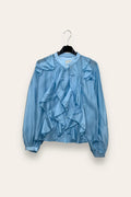 Shirt with ruffle edge