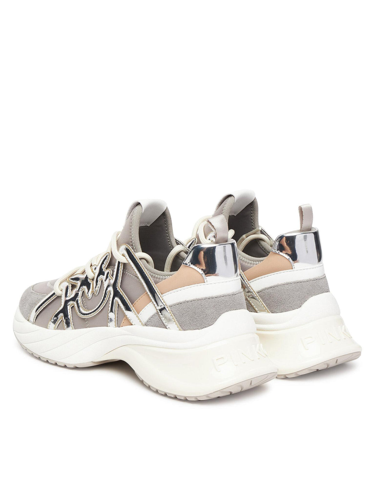 ARIEL 01 - SNEAKER SATIN/COW SUEDE/MIRROR CAGE 