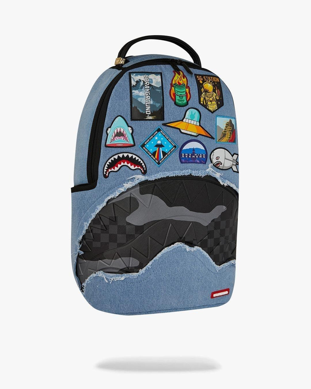 DENIM TEAR 3 AM PATCHES <BR/>BACKPACK 