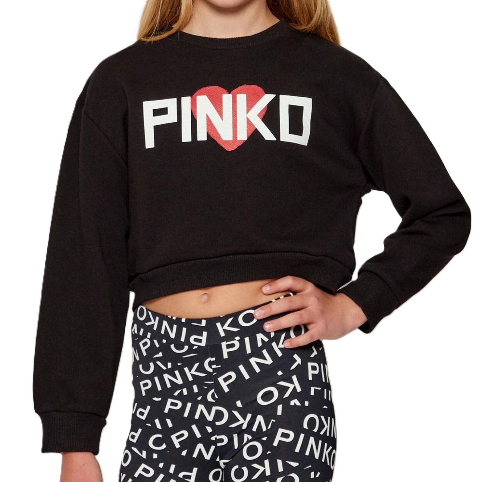 FELPA CON STAMPA CUORE PINKO 