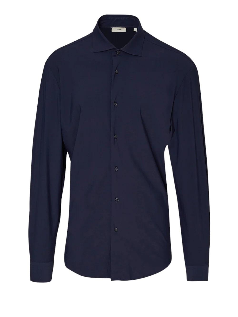 CAMICIA SLIM SUPERSTRETCH COMFLONG M124P201COMFLONG/DARK BLUE 701 LIU JO