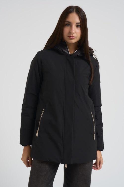 GIUBBINO MIDI NYLON MW9640014/NERO MARKUP