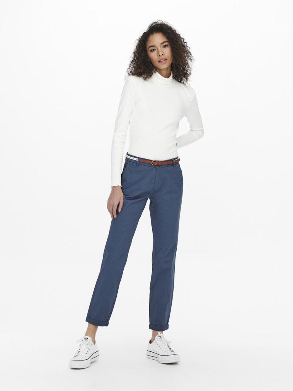 ONLBIANA MW COTTON BELT CHINO PNT NOOS 