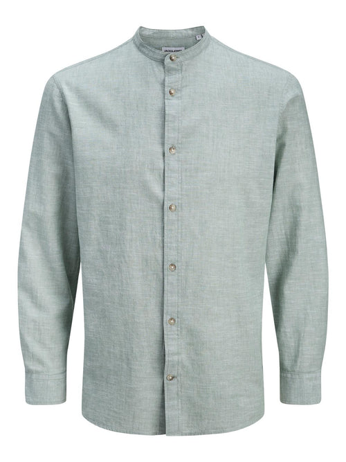JJESUMMER LINEN BLEND BAND SHIRT L/S SN 