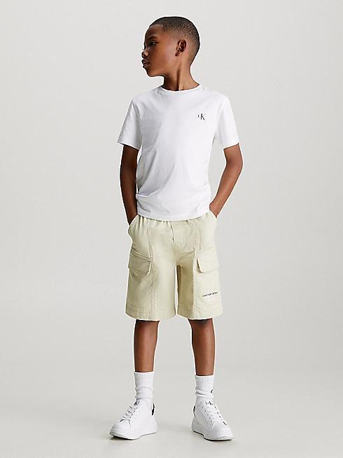 SATEEN CARGO SHORTS 