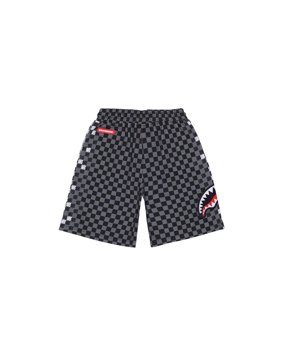 CHECKERED SKETCH SHORTS 