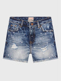 BAMBOO DENIM SHORTS W/STRASS 