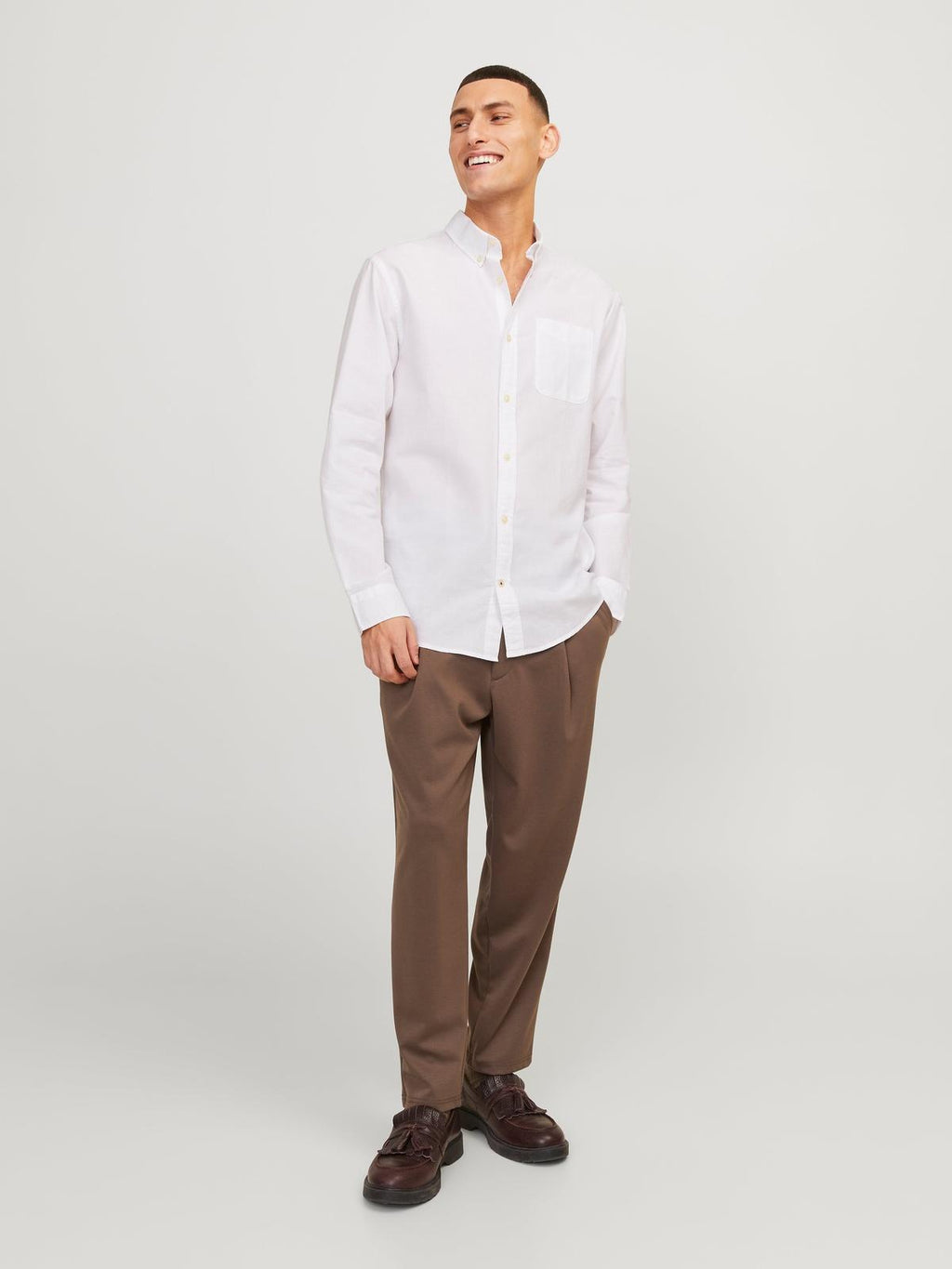 12182486/White SLIM FIT JACK AND JONES