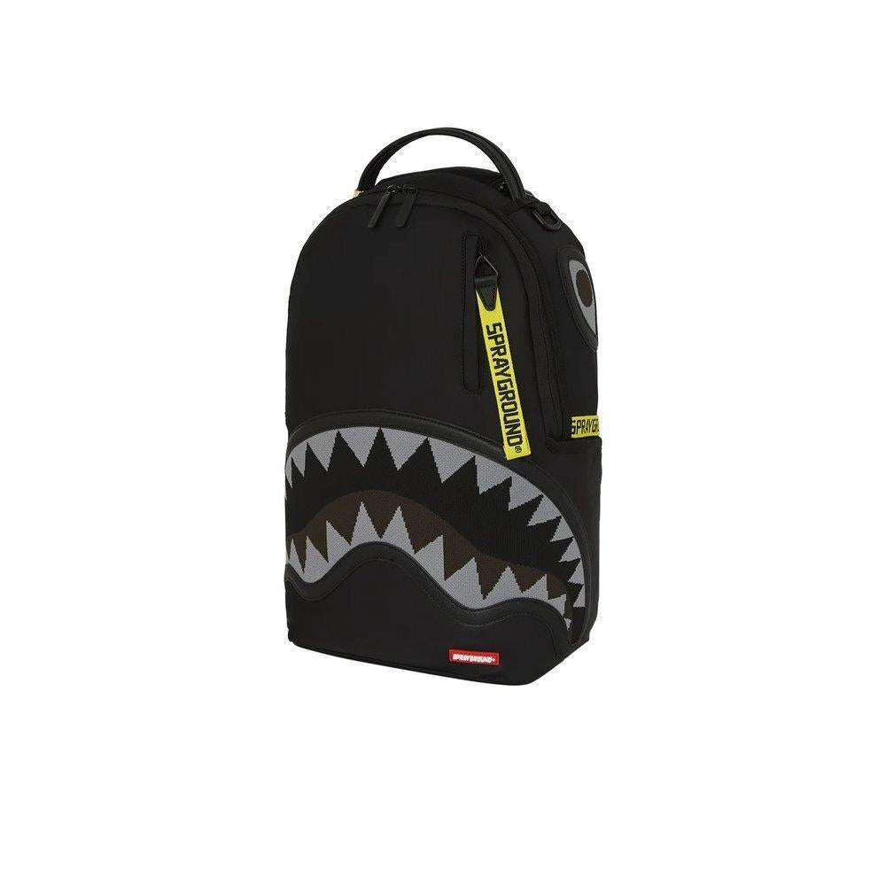 SHARK CENTRAL YELLOW TAPE DLX SATIN BACKPACK 910B7736NSZ/ SPRAYGROUND