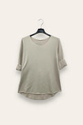 LOVEme Maglietta girocollo in cotone garzato