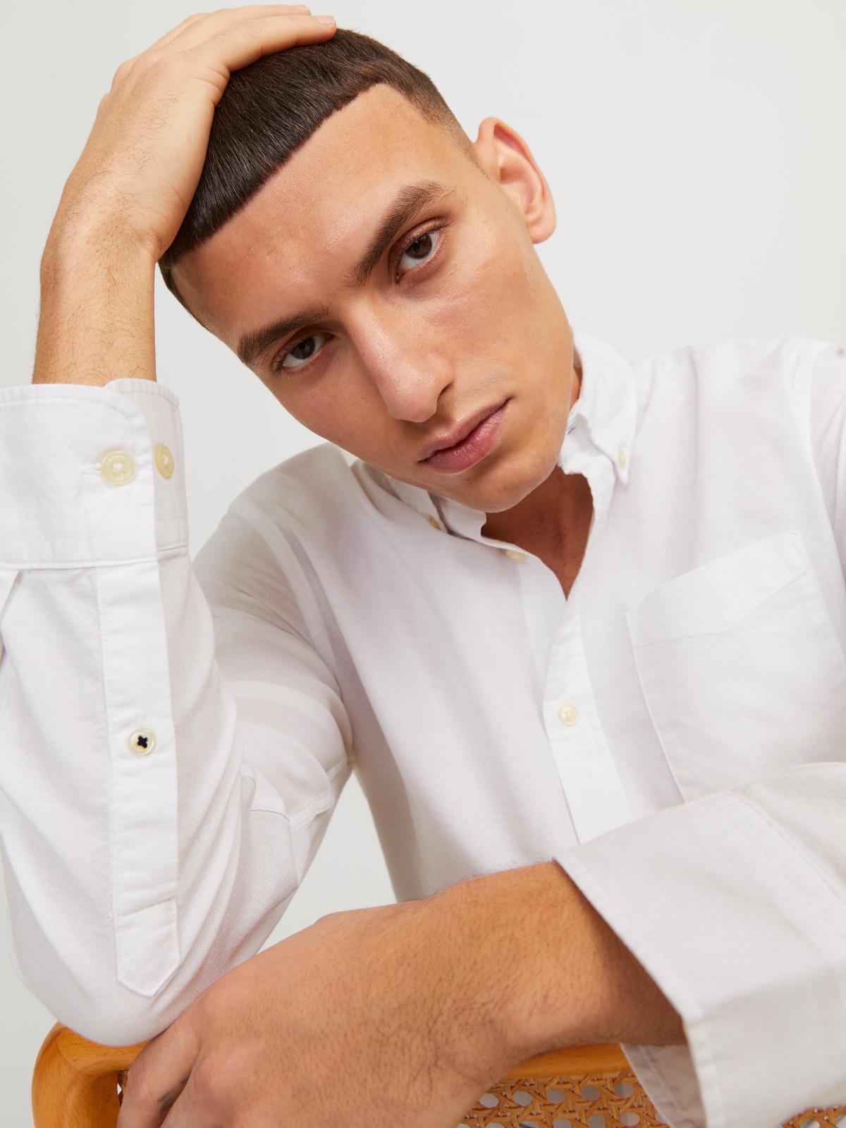 12182486/White SLIM FIT JACK AND JONES