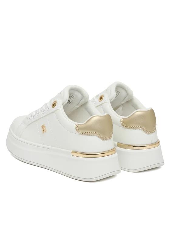 SNEAKER BASSA ALLACCIATA BIANCO/PLATINO 
