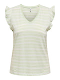 ONLY ONLMAY LIFE S/S FRILL V-NECK TOP BOX JRS